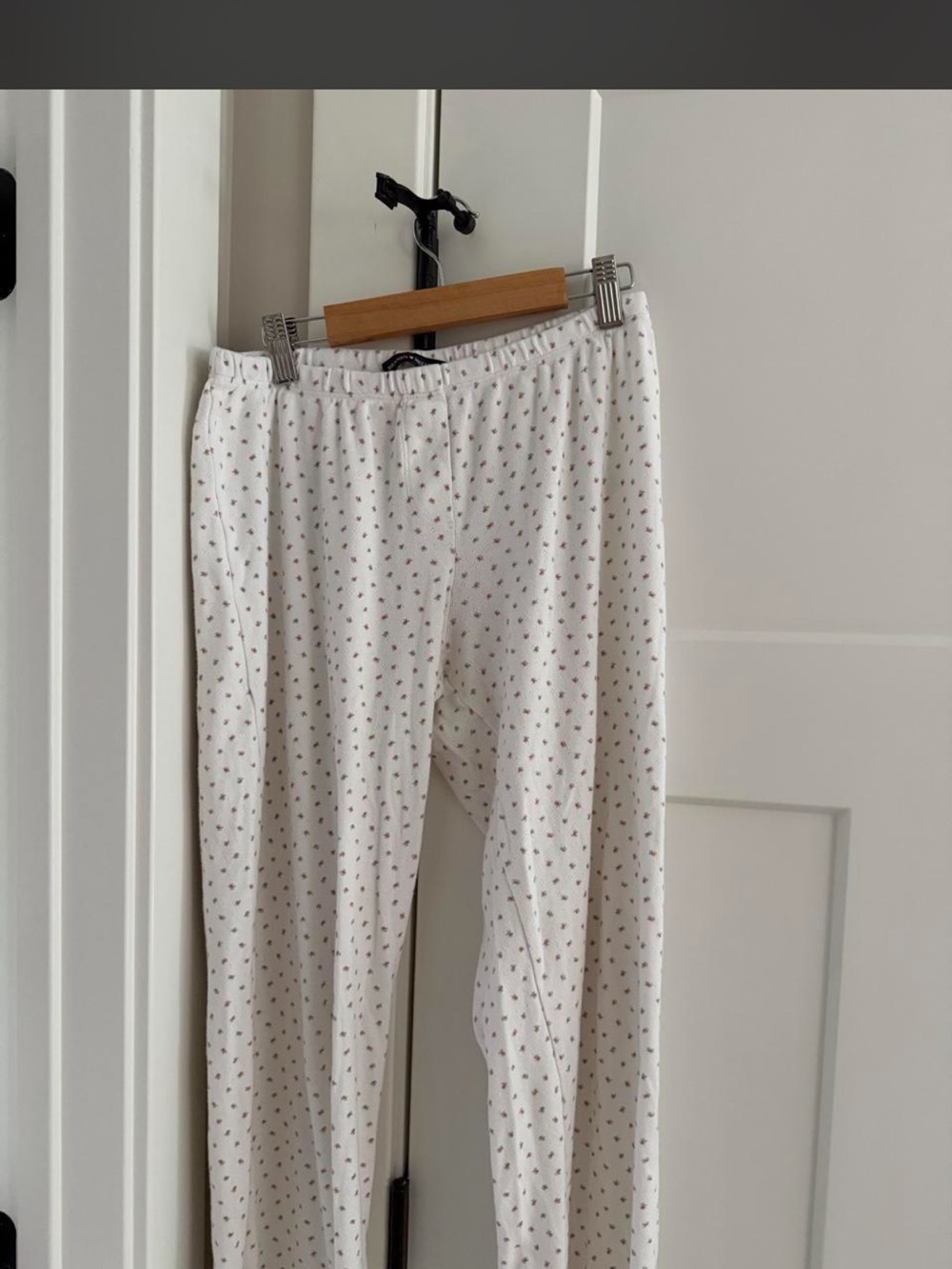 Brandy Melville Floral Print eyelet pants